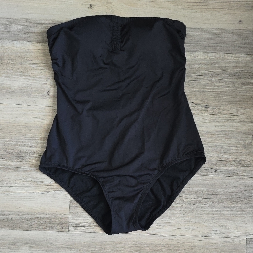 Black Strapless Swimsuit